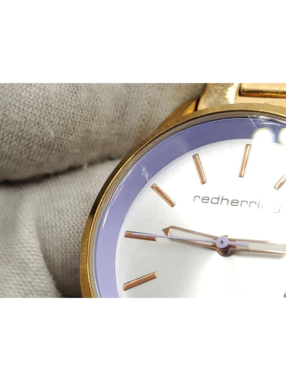 Redherring Quartz Watch New Battey Rose Gold Tone 34mm